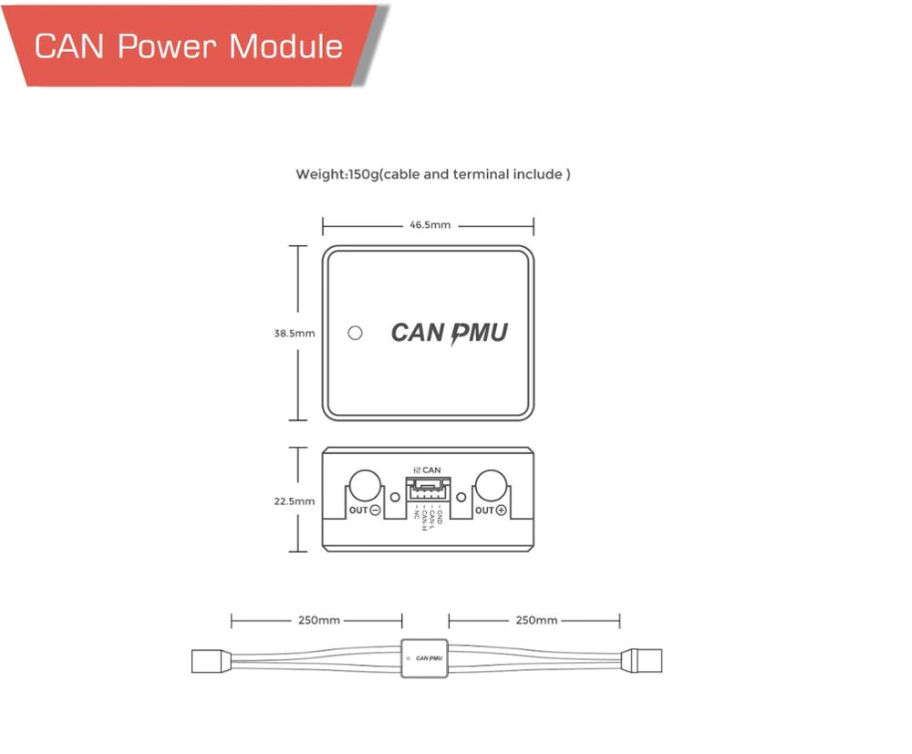 Cuav can pmu 3 - cuav can pmu, pixhawk power module, pixhawk current sensor, pixhawk voltage sensor, can pmu - motionew - 14