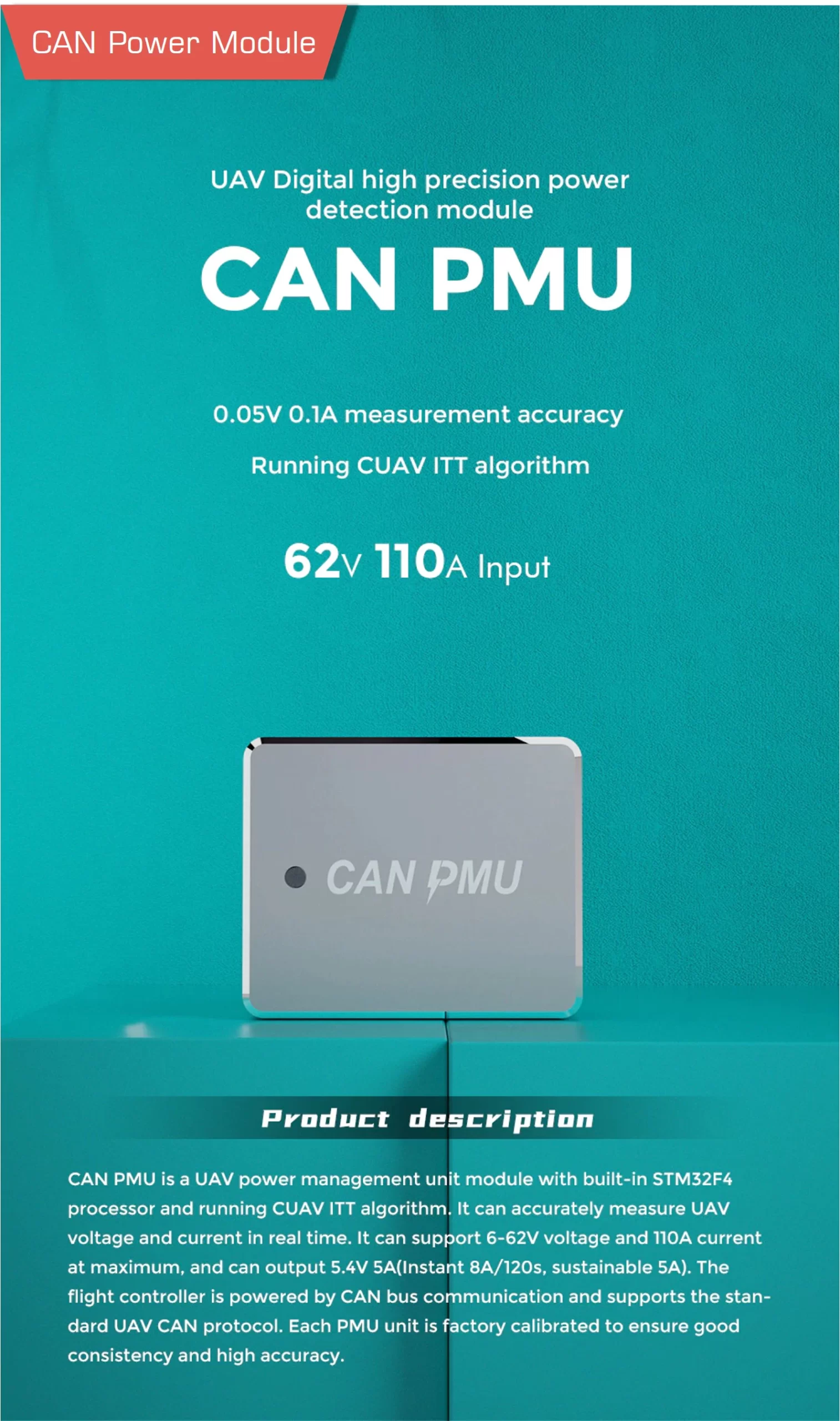 Cuav can pmu 9 scaled - cuav can pmu, pixhawk power module, pixhawk current sensor, pixhawk voltage sensor, can pmu - motionew - 6