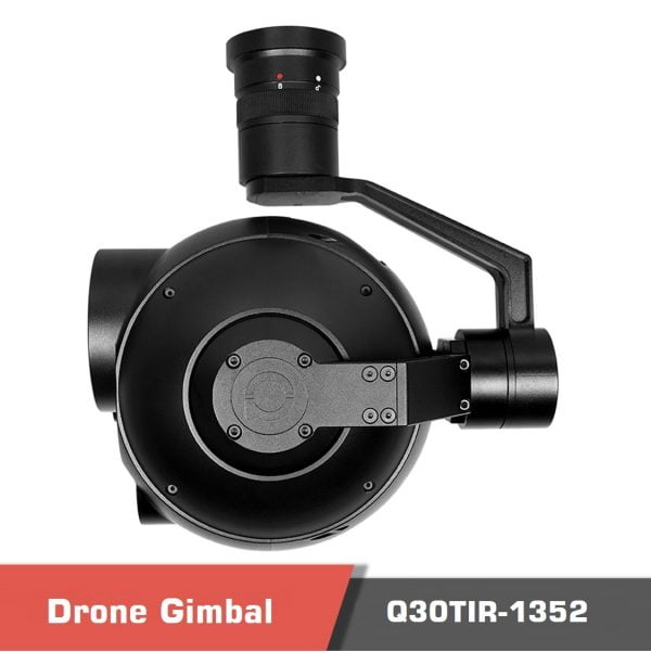 Dual sensor tracking night vision 30x optical zoom thermal day light 3 axis gimbal q30tir 1352 2 - gimbal q30tir, dual sensor, optical zoom, night vision, 30x optical zoom, thermal camera - motionew - 2