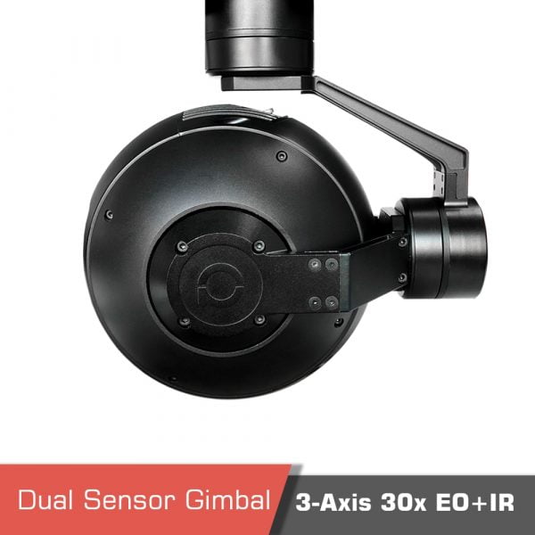 Dual sensor tracking uav thermal camera night vision gimbal q30tir for small drone 4 - dual sensor gimbal,uav thermal camera,dual sensor camera,gimbal,object tracking,30x zoom,3-axis gimbal - motionew - 4