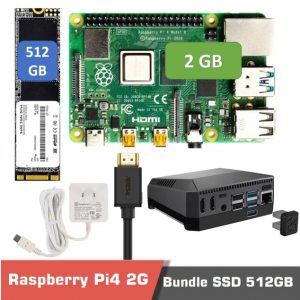 Bundle Raspberry Pi 4 Model B with Argon One M.2 Case and Essential Accessories