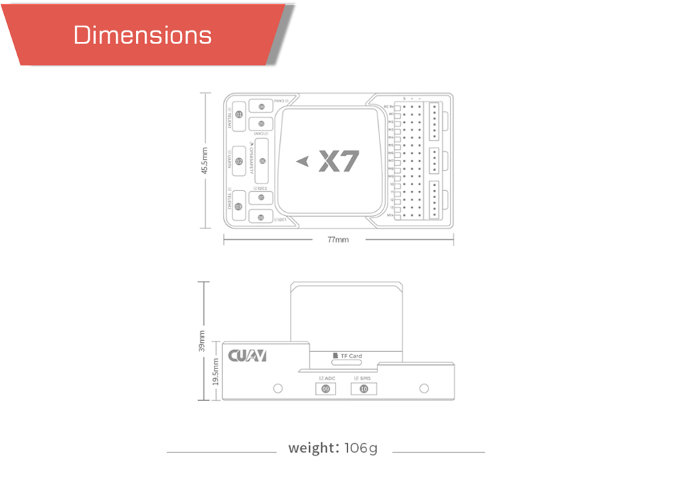 Ub52cd271c8ca4c14b6931968fc2af7c2G - CUAV X7 plus, Flight Controller - MotioNew - 18