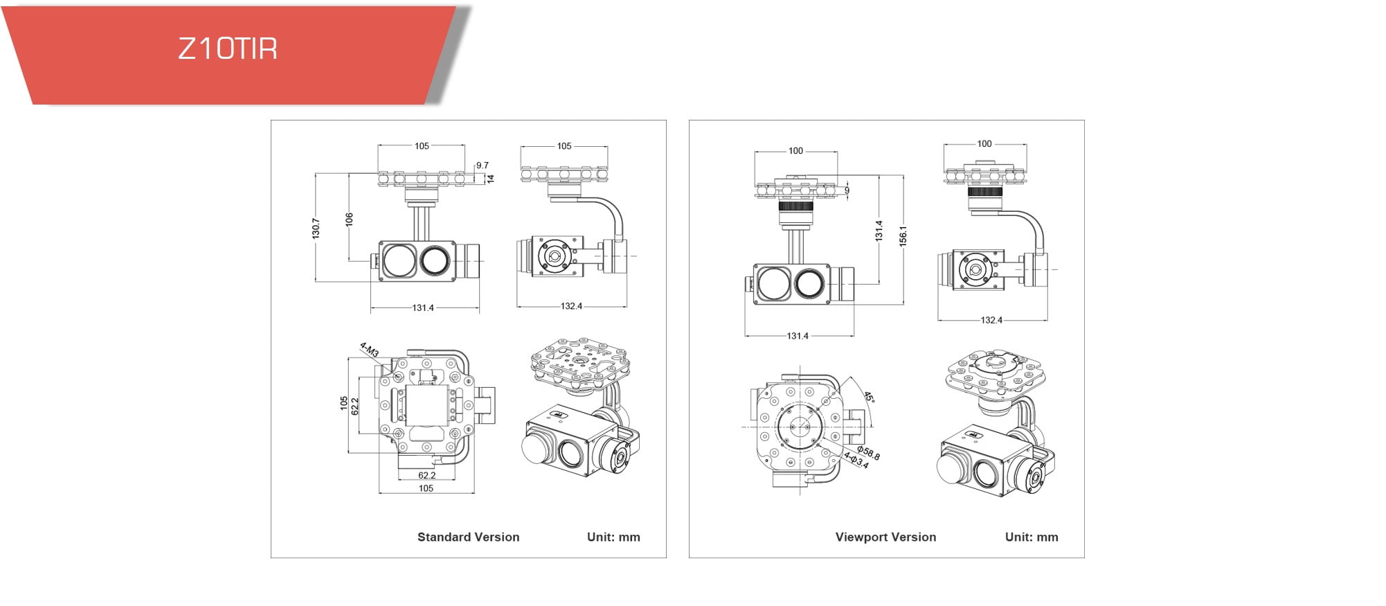 Z10tir9 - gimbal z10tir,dual sensor,thermal gimbal camera,thermal camera - motionew - 13