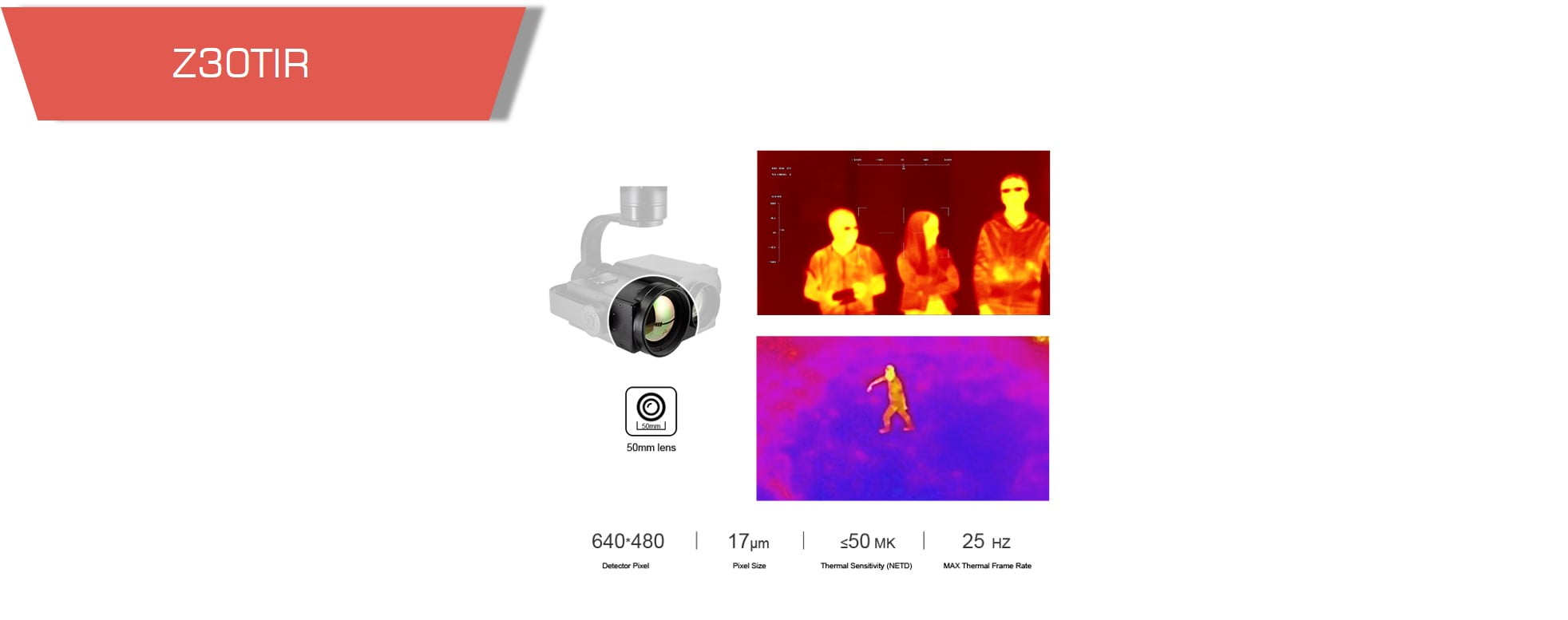 Z30tir 4 - gimbal z30tir50,camera gimbal z30tir50,dual sensor,night vision - motionew - 6