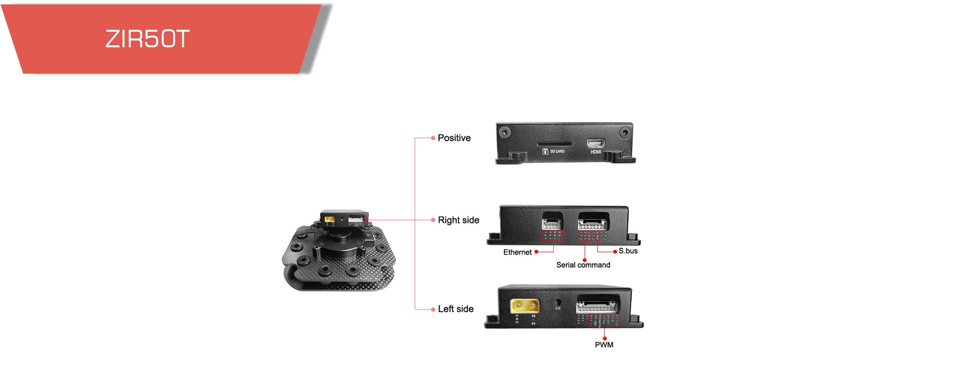 Zir50t 1 - gimbal zir 50,thermal camera,1080 camera,single sensor,night vision - motionew - 9