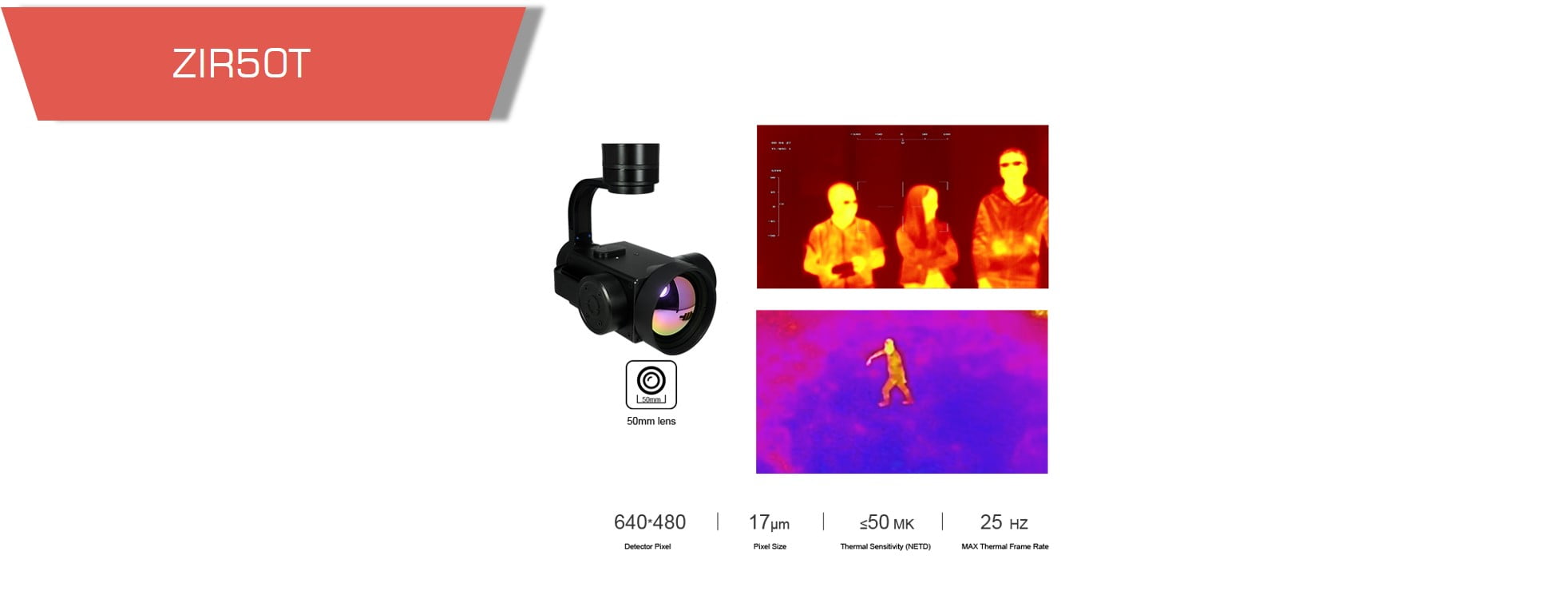 Zir50t 6 - gimbal zir 50,thermal camera,1080 camera,single sensor,night vision - motionew - 5