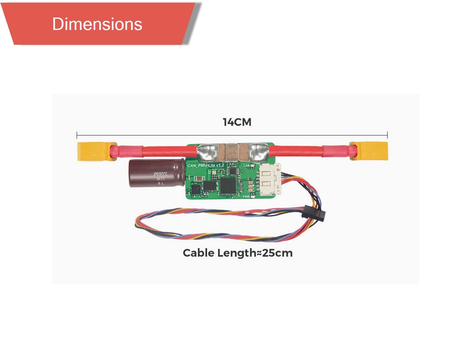 Pmu lite 4 - cuav can pmu,drone power module,power module,pixhawk power module,pixhawk voltage sensor,pixhawk current sensor,drone regulator,drone power supply,pixhawk voltage - motionew - 8