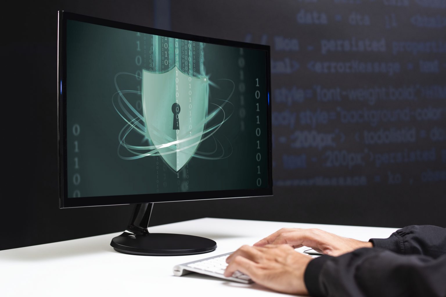 Hacker cracking binary code data security - motionew - 3