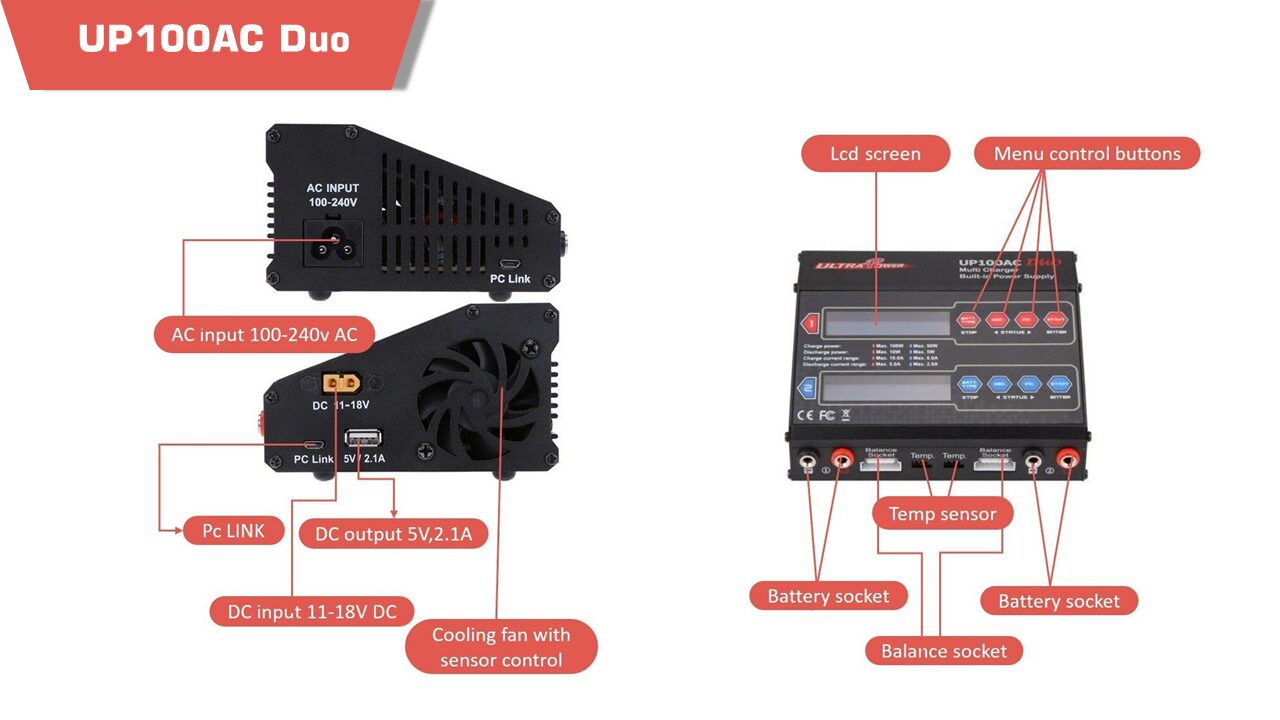 123 1 1 - up100ac duo, двойное зарядное устройство - Motionew - 5