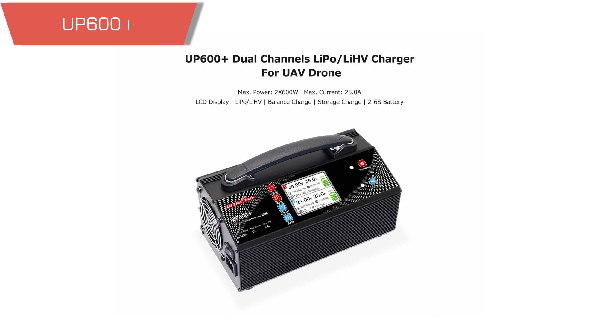 12346 - up600 plus,up600+,1200w charger,lipo charger,dual charger - motionew - 6