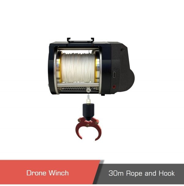 Drone winch with 30m rope and hook for delivery picking up and dropping off - drone winch,winch,hook for delivery - motionew - 1