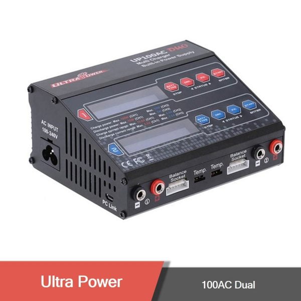 Ultra power up100ac dual ac dc digital charger 1 - up100ac duo,dual charger - motionew - 1