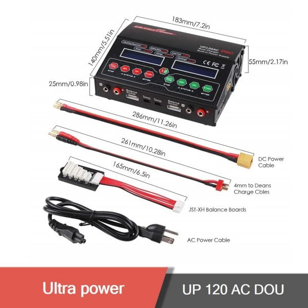 Ultra power up120 duo 2x120w 240w ac dc lipo 1 6s balance charger us plug 3 - up120 duo,ultra power charger,balance charger,lipo charger,power supply - motionew - 4