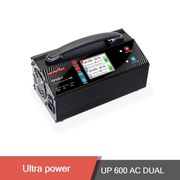 Ultra power up600 ac dual 1200w 2x600w 25a 2 6s lipo lihv battery balance charger discharger 1 - up600 plus,up600+,1200w charger,lipo charger,dual charger - motionew - 2