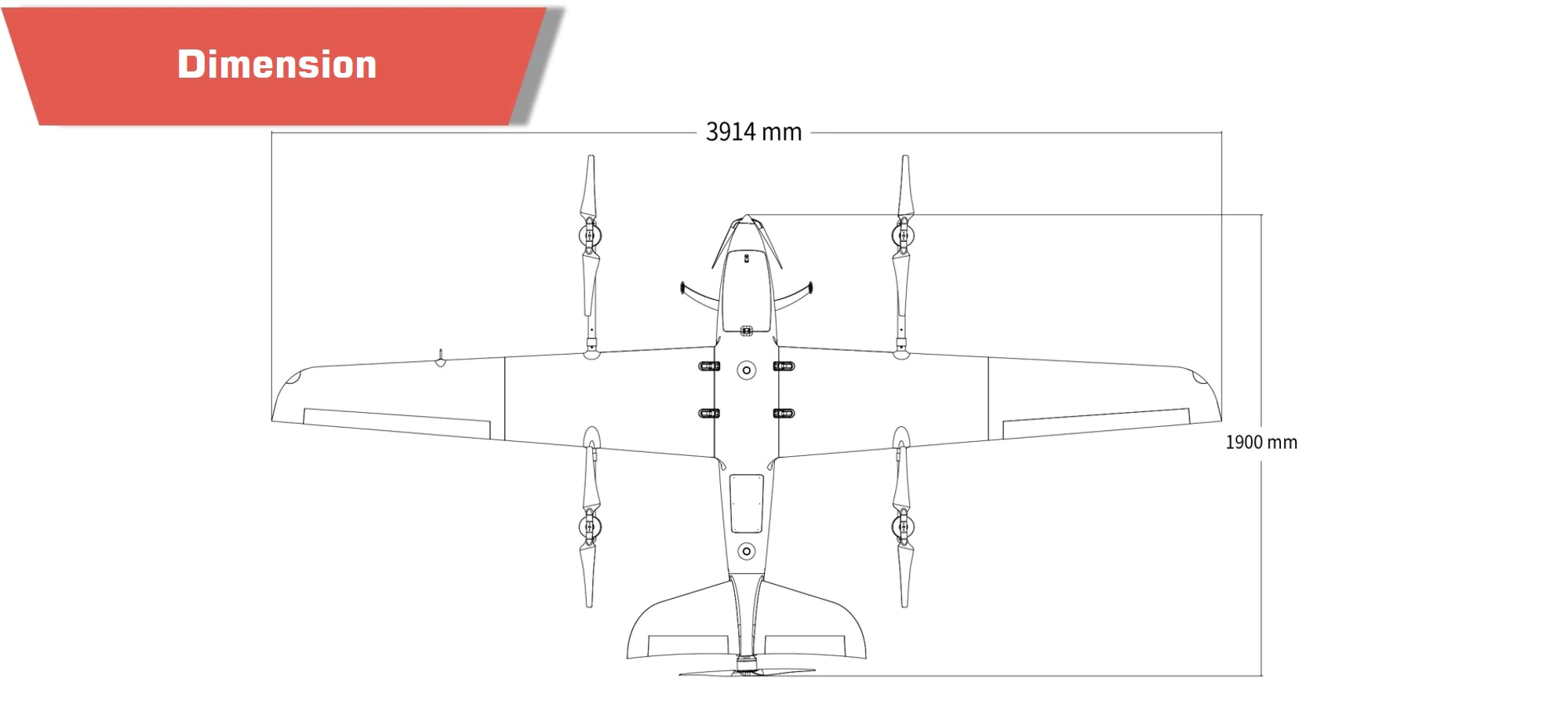 G25 VTOL Fixed Wing UAV Drone for Survey and Rescue with Easy Changeable Payload Bin p4 MotioNew