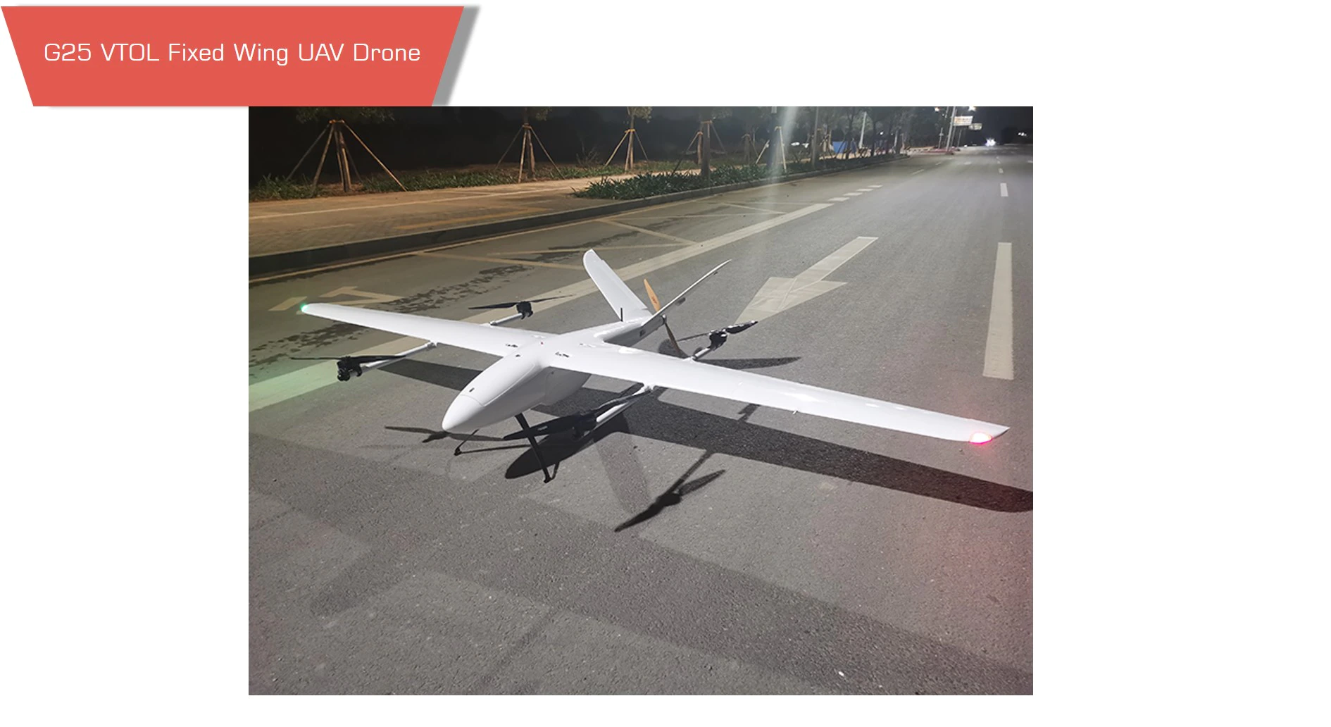 G25 VTOL Fixed Wing UAV Drone for Survey and Rescue with Easy Changeable Payload Bin p5 MotioNew