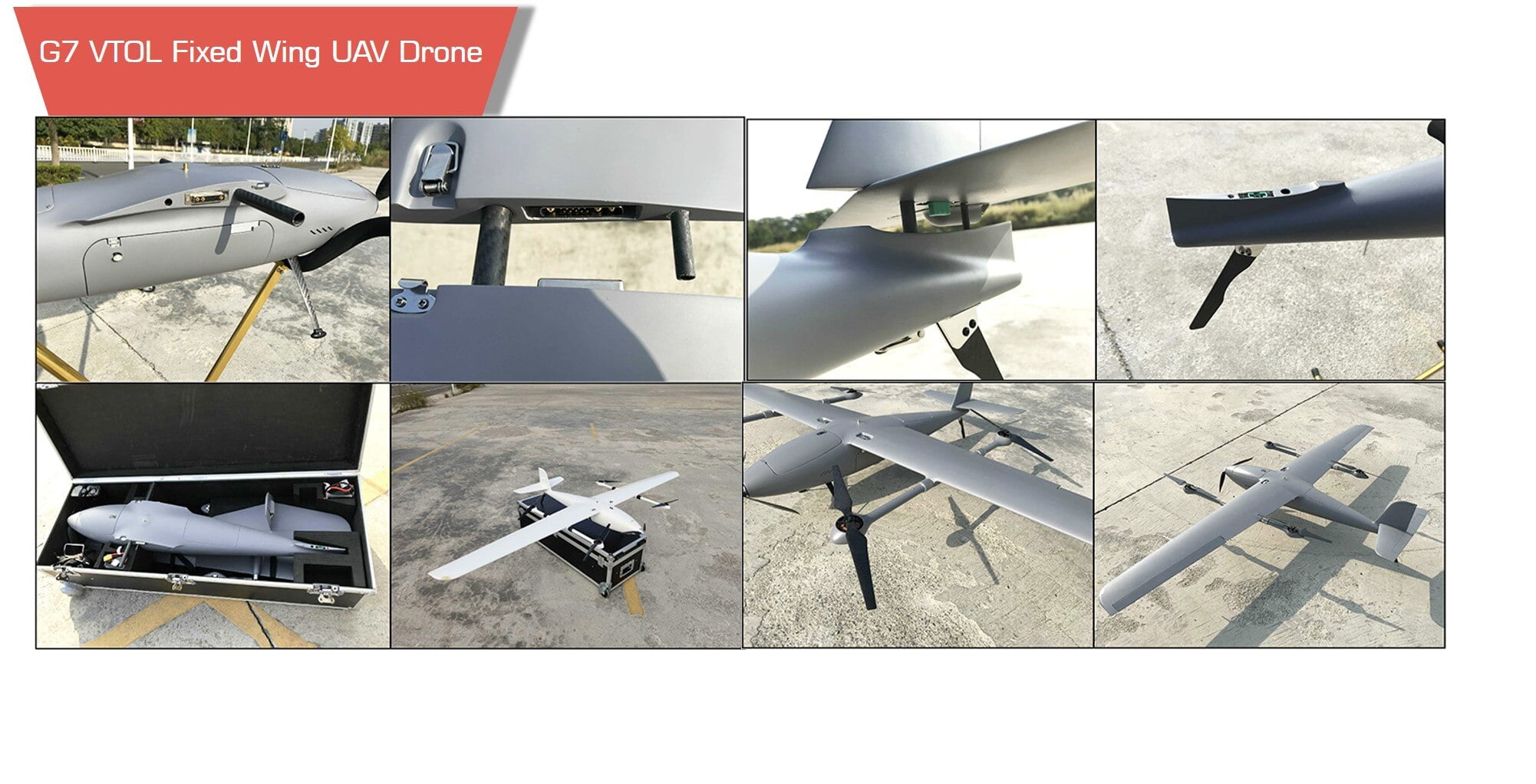 G7 VTOL Fixed Wing UAV Drone for Survey and Rescue with power set version p2 MotiNew