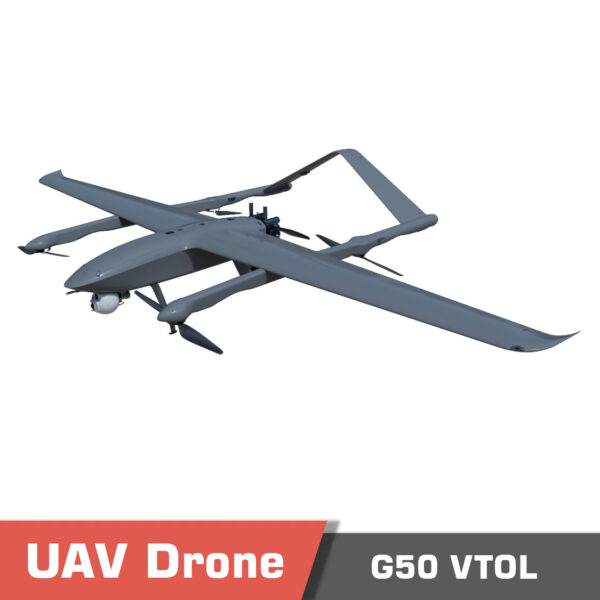 G50 5 1 - vtol drone g50, heavy payload, fixedwing uav, t-tail, t-tail drone, cargo drone, wind resistance, detachable load, detachable payload, mapping drone, surveying drone, fixed-wing uav - motionew - 7