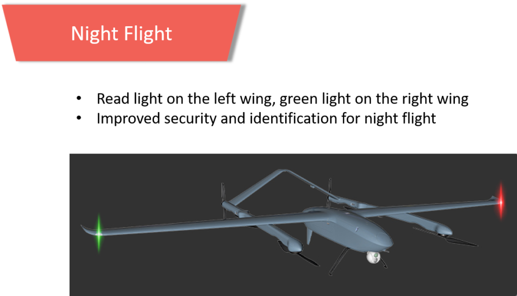 G50 vtol drone night flight