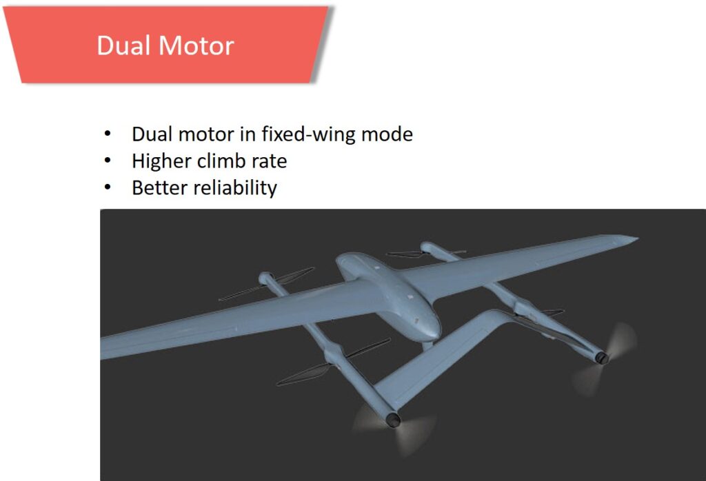 G50d 9 - vtol drone g50, heavy payload, fixedwing uav, t-tail, t-tail drone, cargo drone, wind resistance, detachable load, detachable payload, mapping drone, surveying drone, fixed-wing uav - motionew - 10