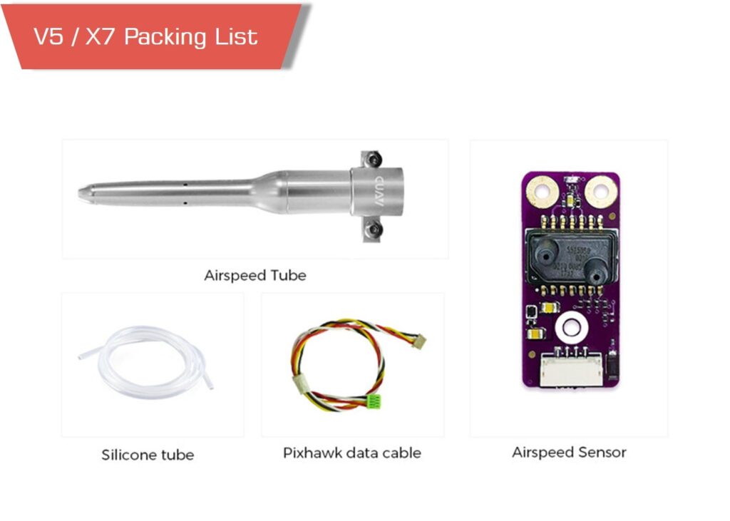 Cuav ms5525 6 - cuav ms5525,cuav airspeed sensor with pitot,airspeed sensor,pitot tube,digital airspeed,drone airspeed,temperature compensated airspeed - motionew - 3