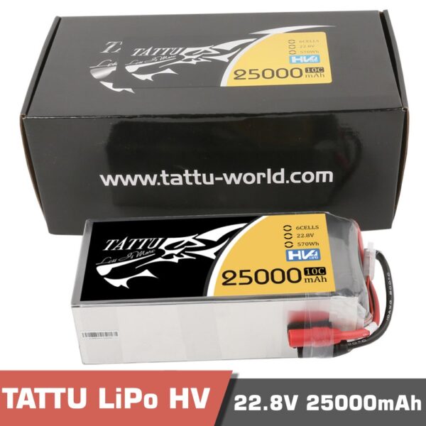 25.003 - TATTU HV Battery,HV Li-Po Battery,HV Li-Po,High Voltage Li-Po battery,HV Battery,High Voltage Battery,high voltage 6S battery,25000mAh,25000mAh battery,high voltage lipo battery pack,lipo battery pack,li-po battery pack,drone battery,drone batteries,HV LiPo - MotioNew - 2