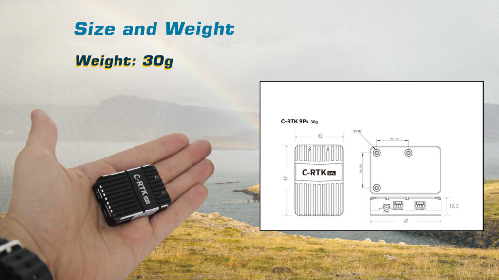 Cuav c-rtk 9ps size and weight