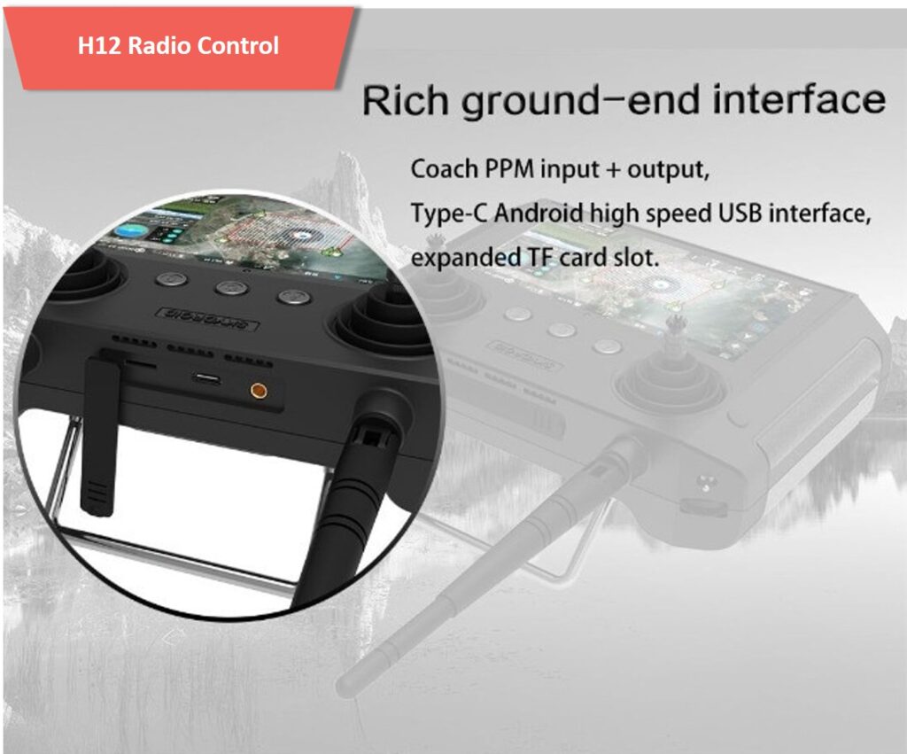 H12 13 - handheld ground control station,ground control station,gcs,radio control,video transmission,control system,data transmission,2. 4ghz,h12 handheld ground control station - motionew - 9