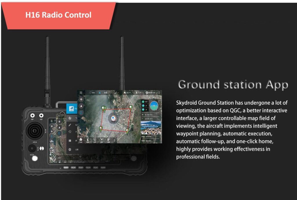 H16 9 - handheld ground control station,ground control station,gcs,radio control,video transmission,control system,data transmission,2. 4ghz,h16 handheld ground control station - motionew - 7