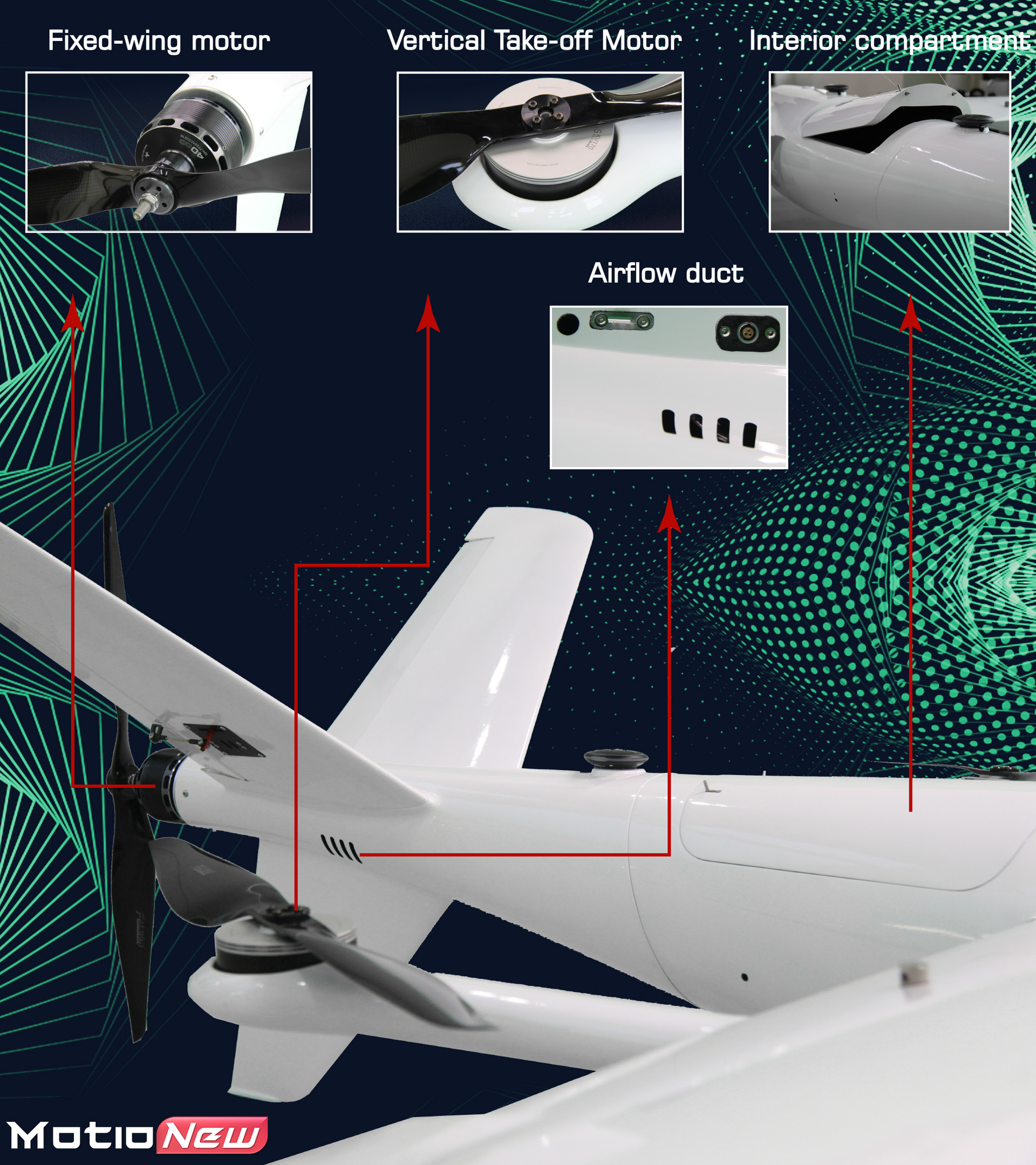 Voron m35 vtol drone wing detachable mechanism