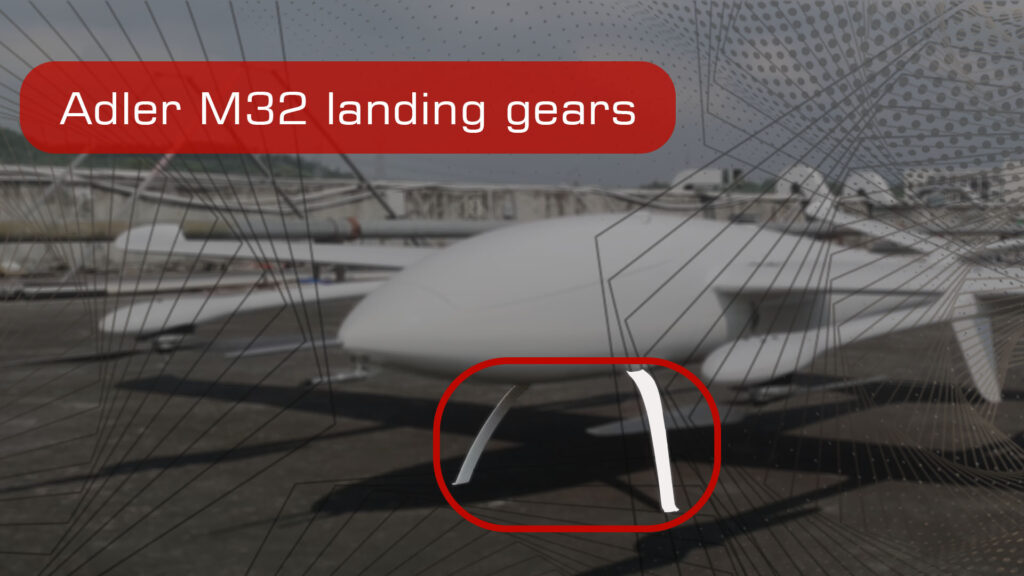 M32 landing - m32 vtol uav, long endurance, heavy payload, fixedwing uav, surveying drone, v-tail, v-tail drone, cargo drone, mapping drone, detachable load, detachable payload, large payload, spacious payload, wind resistant, fixed-wing uav, curved winglets - motionew - 2