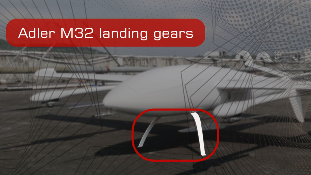 M32 landing - m32 vtol uav, long endurance, heavy payload, fixedwing uav, surveying drone, v-tail, v-tail drone, cargo drone, mapping drone, detachable load, detachable payload, large payload, spacious payload, wind resistant, fixed-wing uav, curved winglets - motionew - 2