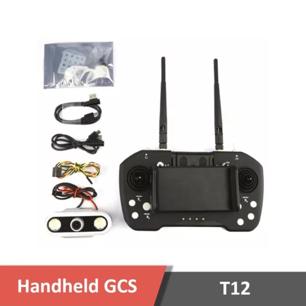 T10 6 - handheld ground control station,ground control station,gcs,radio control,video transmission,control system,data transmission,2. 4ghz,t12 handheld ground control station - motionew - 7