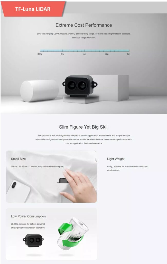 Short range distance sensor