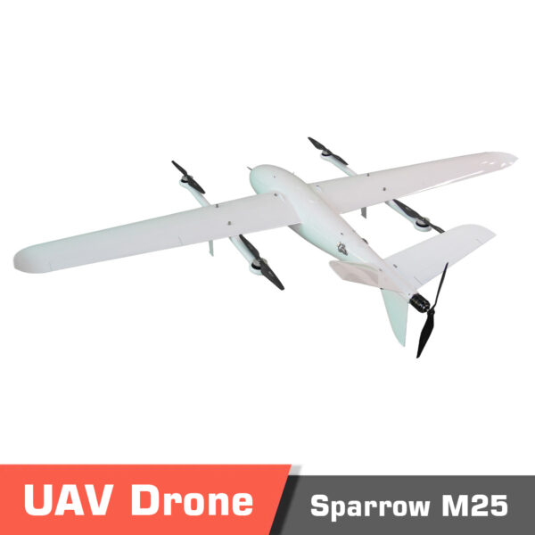 Sparrow3 1 - vtol drone, long endurance, fixedwing uav, t-tail, t-tail drone, cargo drone, wind resistance, detachable load, detachable payload, mapping drone, surveying drone, fixed-wing uav - motionew - 5