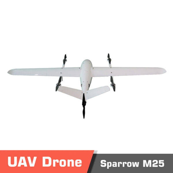 Sparrow4 1 - vtol drone, long endurance, fixedwing uav, t-tail, t-tail drone, cargo drone, wind resistance, detachable load, detachable payload, mapping drone, surveying drone, fixed-wing uav - motionew - 6