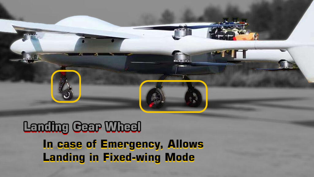 Landing gear wheel eule m800 hybrid vtol
