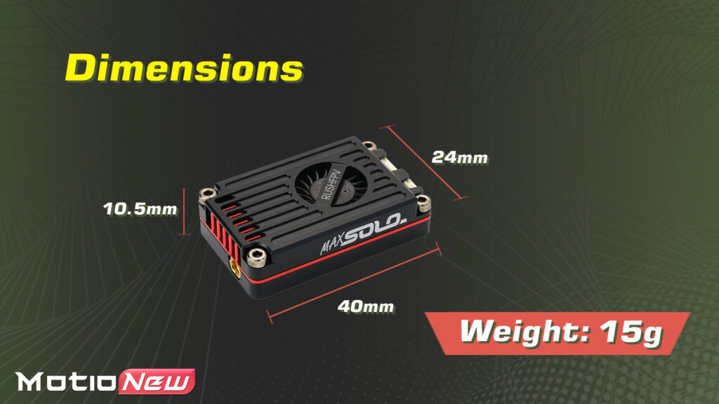 Rush max solo vtx 2. 5w dimensions