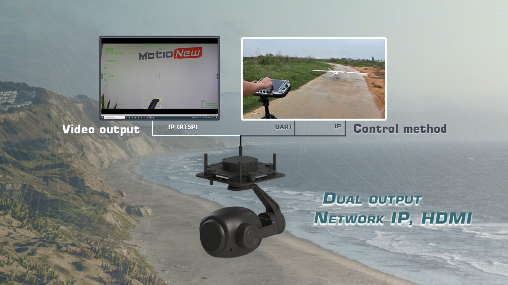 Communication interfaces of mg330 gimbal camera