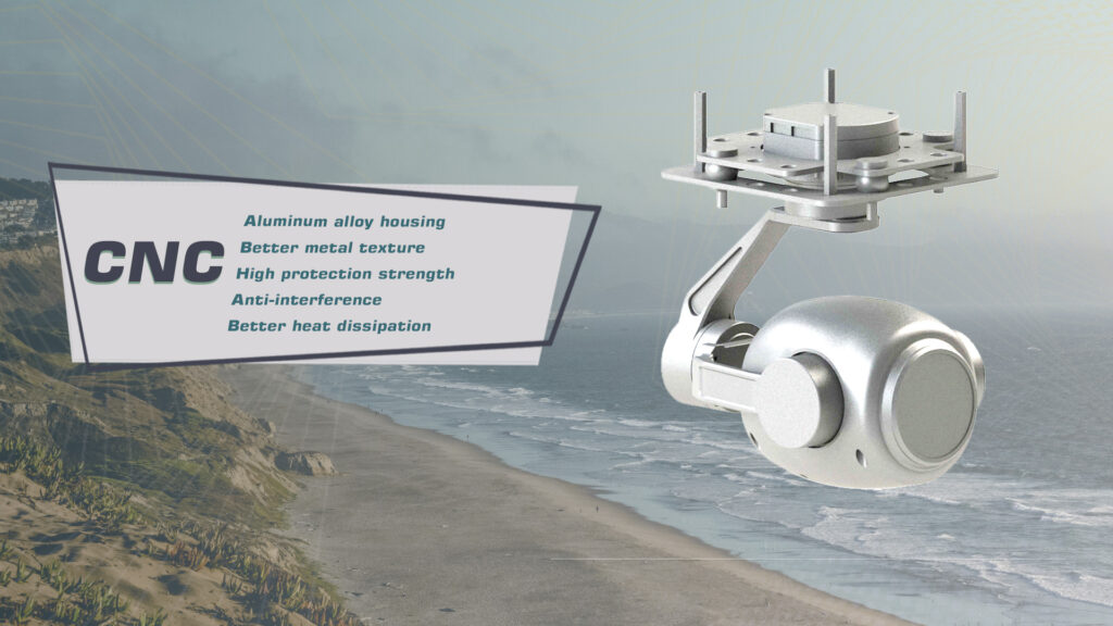 Mg330 gimbal camera adopts cnc high-precision aluminum alloy