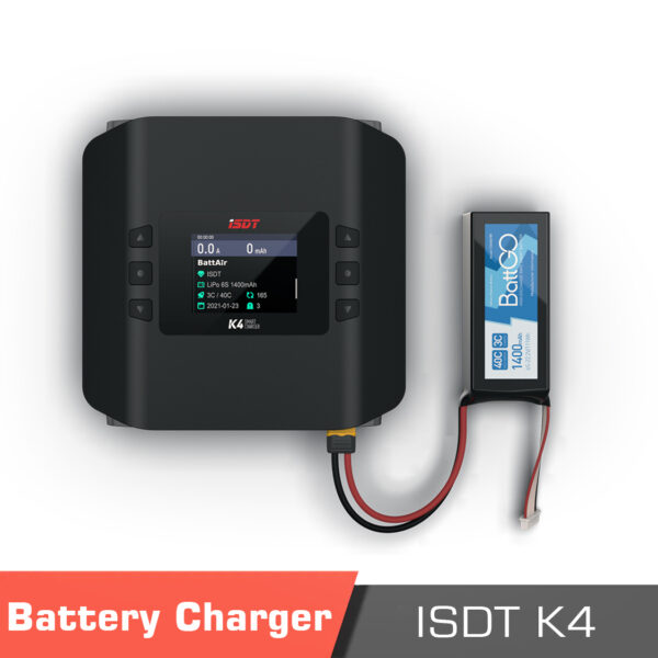 K4 7 - isdt k4 battery charger, lipo charger, professional chargers, 8s lipo charger, smart charger, ac 400w charge, fast charger, fast charger for battery, charger for life, lipo charger power supply, lihv charger, ulihv battery, strong and powerful, reasonable design, extensive adaptability, battery charger, ac/dc dual input charger, smart display charger, fast charging capabilities, multi-function charger, battery type compatibility, portable power charger, rc plane charger, remote control car charger, battery health maintenance - motionew - 7