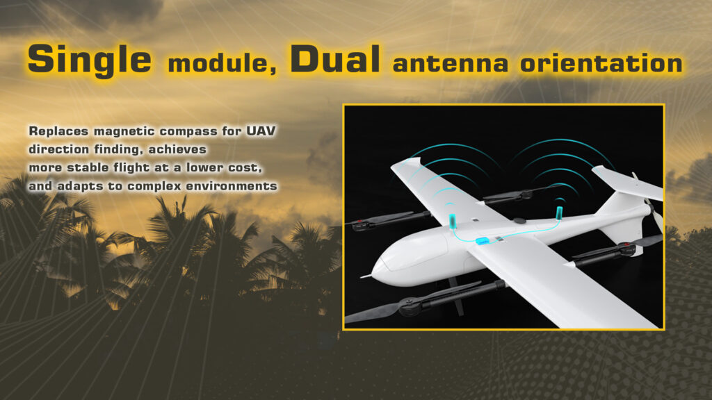 Cuav c-rtk 2hp single module, dual antenna orientation