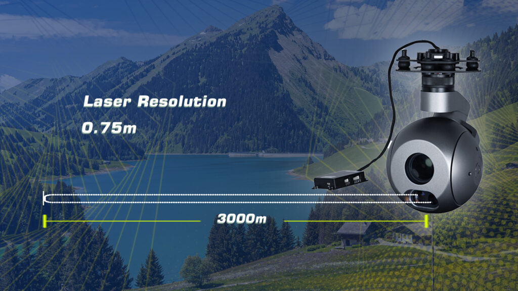 Laser resolution of q30tm gimbal camera