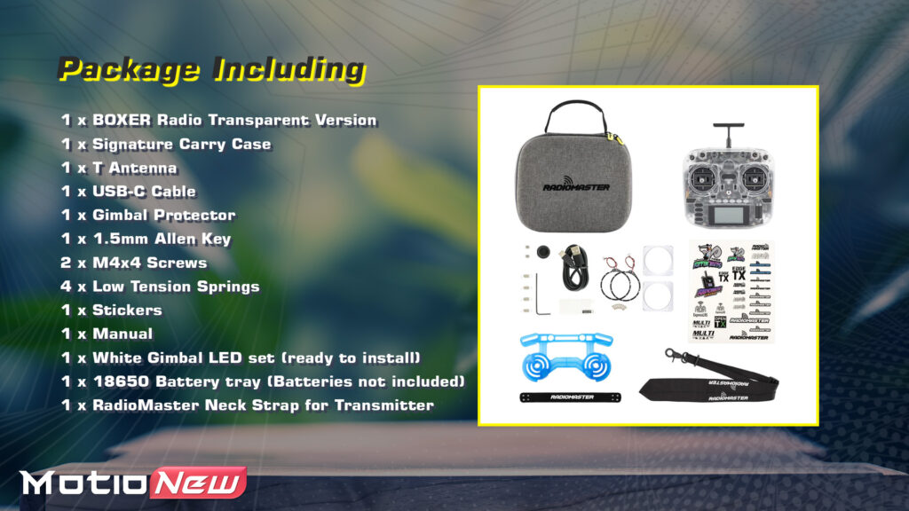 transparent boxer.14 - RadioMaster Boxer Radio Controller,RadioMaster Boxer,Radiomaster Boxer Transparent Edition,EdgeTX firmware,Compact Design,RadioMaster Boxer Radio Controller (M2),STM32VGT6 processor,EU LBT Version,FCC Version,boxer (m2),fcc region,lbt region,USB Simulator support,Bluetooth simulator,openTX,Transparent Boxer,RC radio controller transparent aesthetic,Sleek design radio controller,High durability RC transmitter,STM32F407VGT6 performance,DIY capabilities of Boxer Transparent Edition,Compact design radio controller - MotioNew - 19