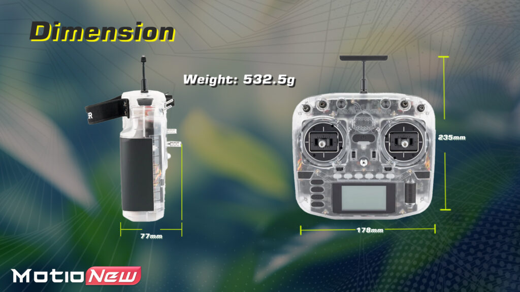 Boxer radio controller transparent m2 demension