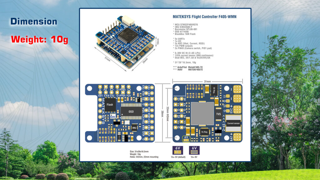 Autopilot f405wmn. 6 - matek f405-wmn flight controller - motionew - 11