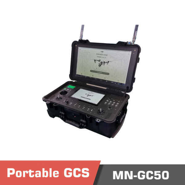Mn gc50 t2 - mn-gc50 gcs,handheld ground control station,ground control station,suitcase gcs,gcs,radio control,high brightness,high resolution,high brightness screen,1040nit brightness,1000nit brightness,video transmission,control system,data transmission,rc access,ideal for harsh environment,long-range,transparent transmission,lan port,multiple programming mode,remote control,various external input,dual screen,dual screen gcs - motionew - 4