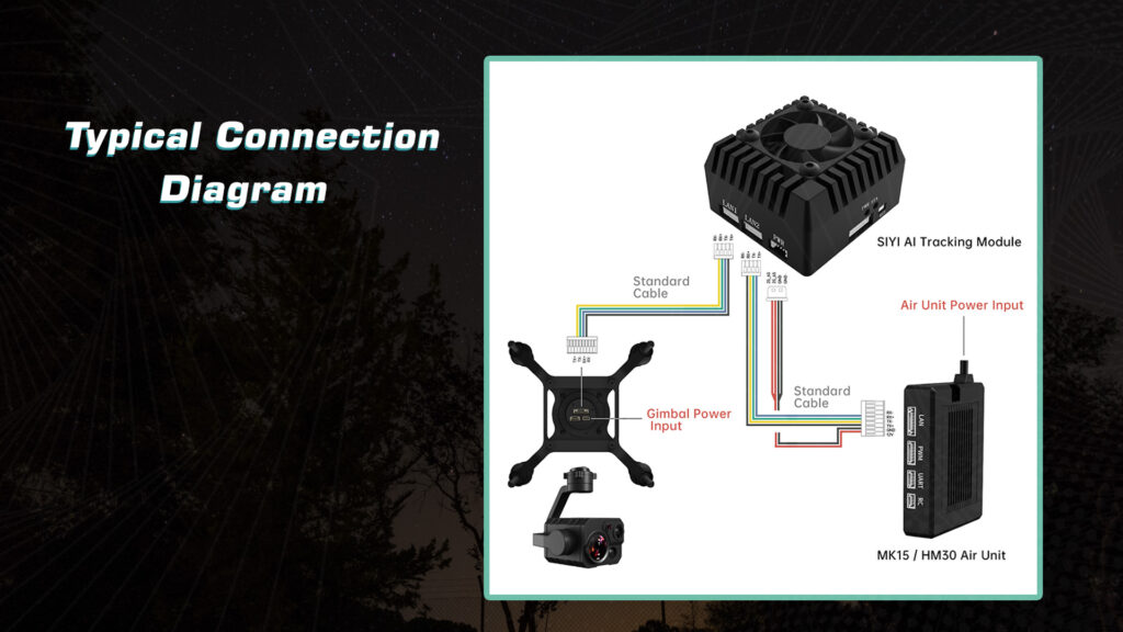 Siyi ai tracking module typical connection diagram