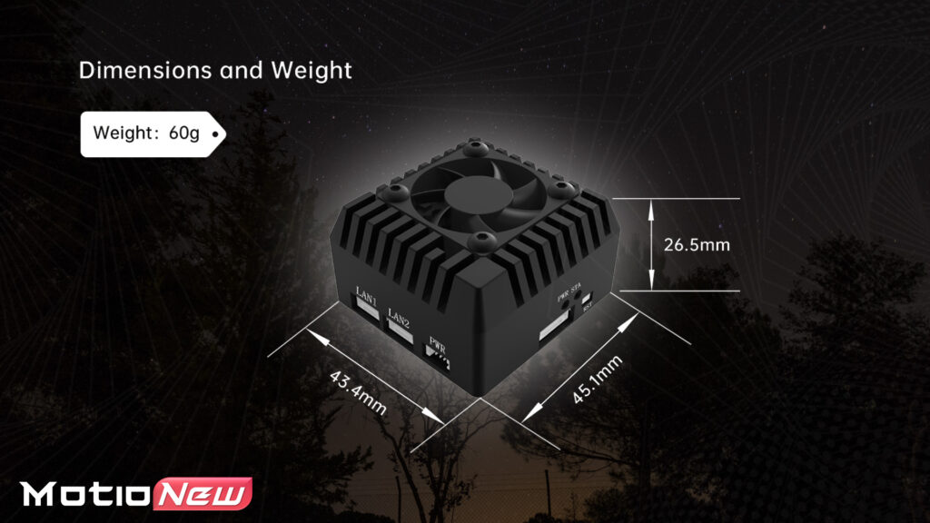 Siyi ai tracking module dimensions and weight