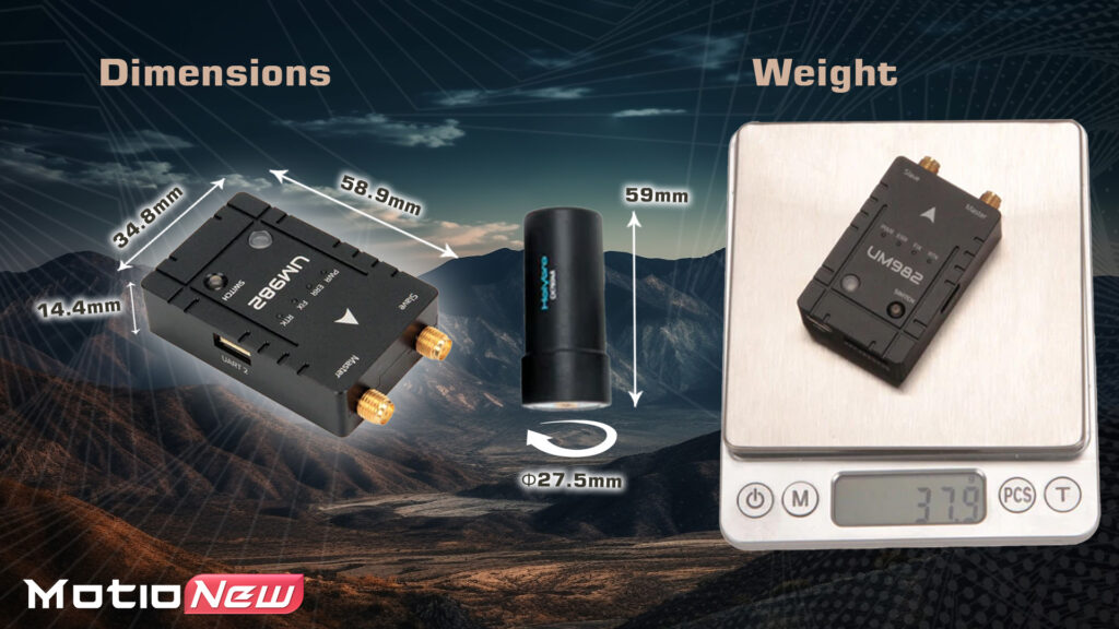 H-rtk unicore um982 dimensions and weight